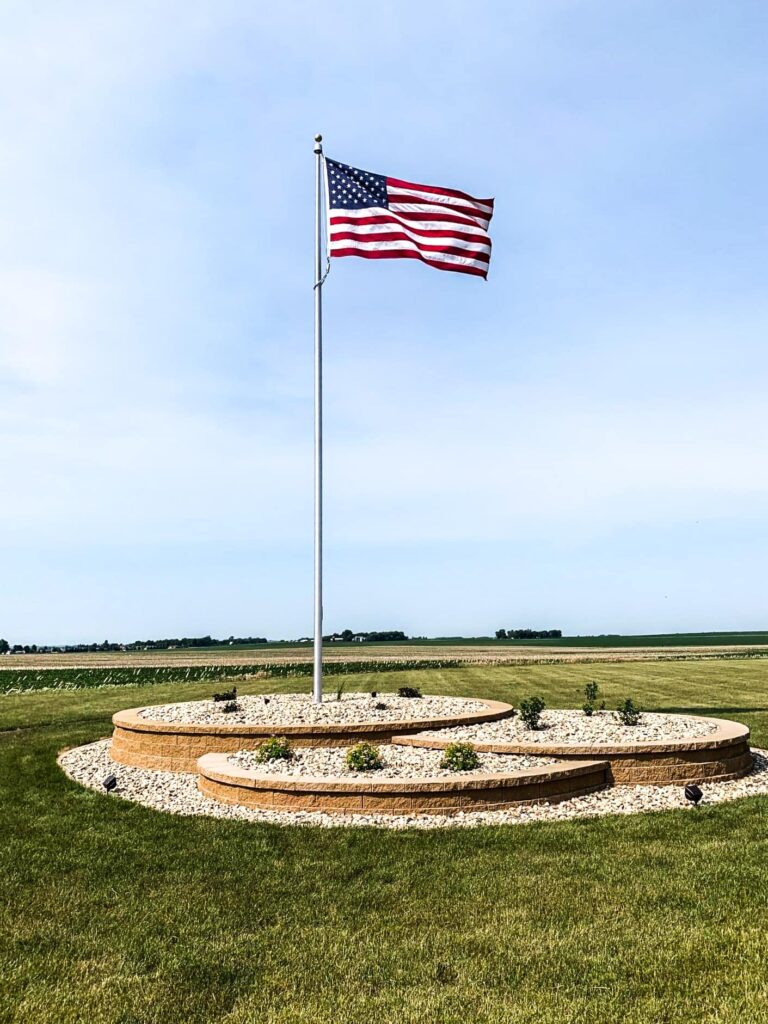 landscape project for flag pole